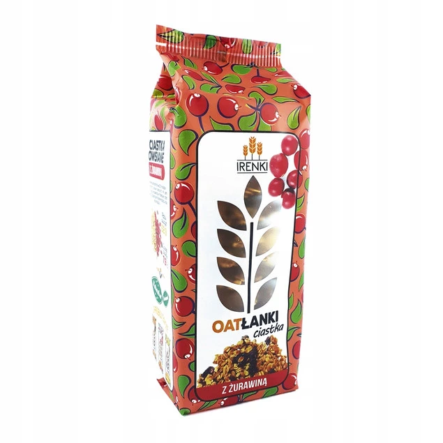 Irenki Oatłanki Ciastka z żurawiną 150 g