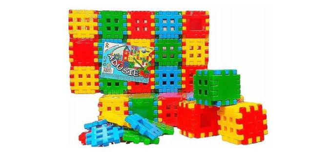 Klocki Konstrukcyjne WAFLE ADUSIE 90 el. KOSTKA 12M+ Mejpol 045758