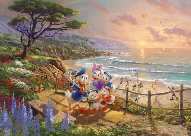 Puzzle 1000 Thomas Kinkade Disney Kaczor Donald i Daisy Schmidt Premium Quality