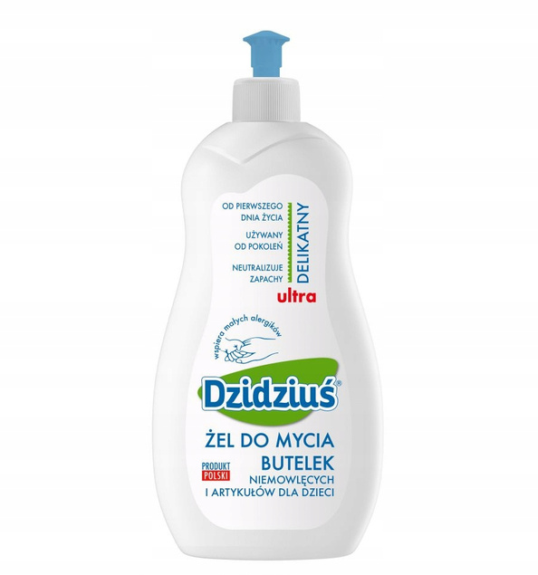 Żel Płyn Do Mycia Butelek Smoczków 500 ml + Szczotka Do Butelek i Smoczków