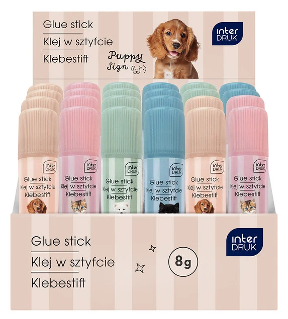 Klej w sztyfcie 8 gram KOTKI PIESKI Puppy Sign Interdruk_2