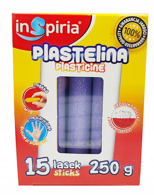 Plastelina BROKATOWA FIOLETOWA 15 Lasek Miękka Szkolna Schemat