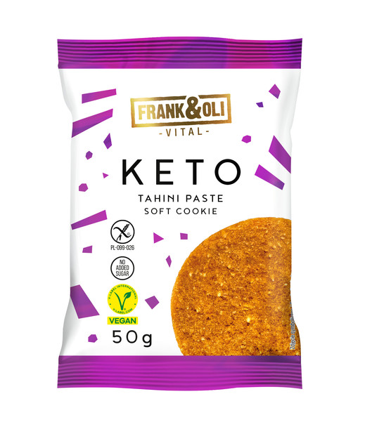 FRANK&OLI Ciastko Miękkie Keto PASTA TAHINI SEZAM Bez Cukru 50g