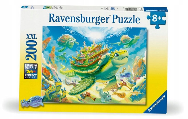 Puzzle dla dzieci 2D: Żółw 200el