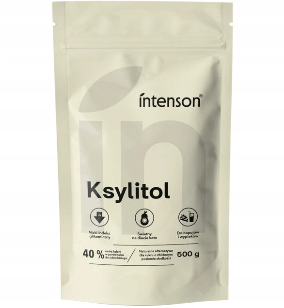 Intenson Ksylitol 500g Cukier Brzozowy Naturalny Słodzik