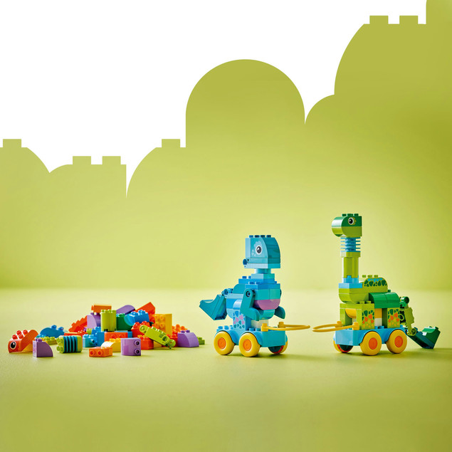 LEGO DUPLO 10451 3w1 Dinozaury na Kółkach Kreatywne Klocki dla Dzieci 3+