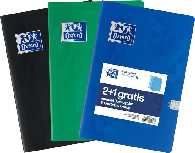 Komplet zeszytów A5 60k kratka Esse 2+1 Oxford
