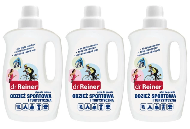 3x DR REINER Płyn Do Prania Odzieży SPORTOWEJ i TURYSTYCZNEJ 1 L