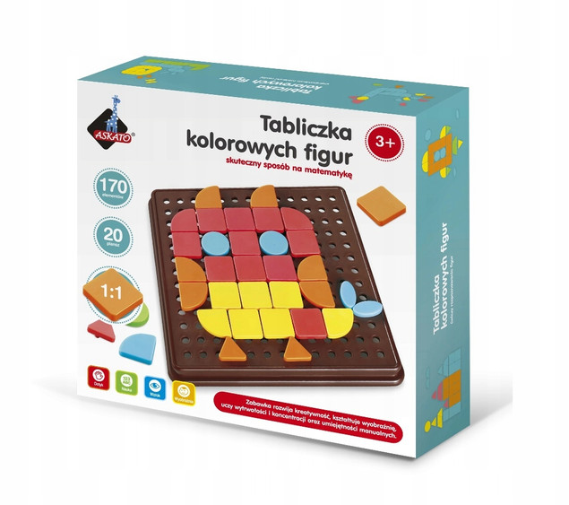 Mozaika Geometryczna Askato 170 el. Układanka Edukacyjna