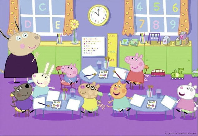 Puzzle Ravensburger 48 elementów Świnka Peppa i cała klasa