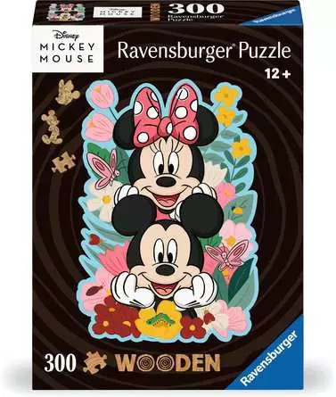 Puzzle Ravensburger Drewniane Disney: Mickey i Minnie 300 elementów