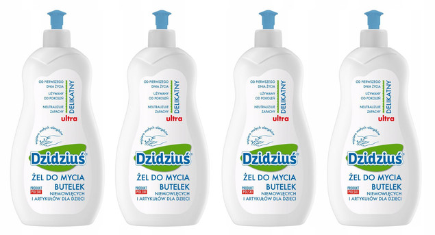 Żel do mycia butelek i smoczków 4x500 ml – Dzidziuś