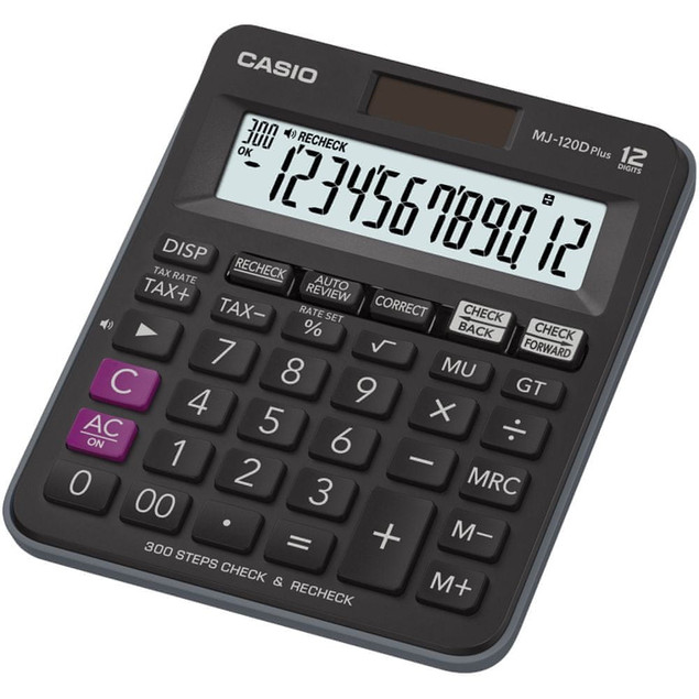 Kalkulator biurowy Casio MJ-120D Plus 12-cyfrowy czarny