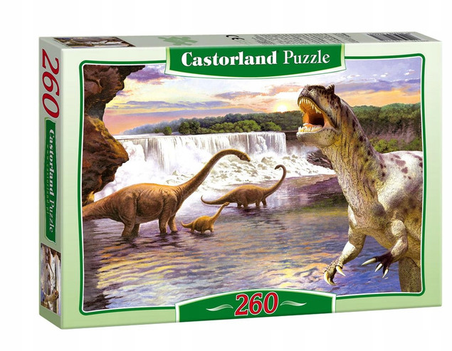 Puzzle 260 Układanka Dla Dzieci DINOZAUR Diplodoki Tyranozaur 8+ Castor