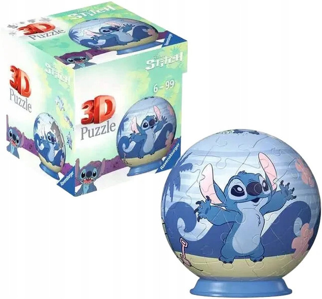 RAVENSBURGER PUZZLE 3D Kula Disney Stitch 54 el