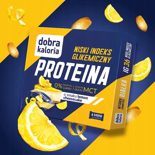 Mini batoniki proteinowe Lemon Cheesecake