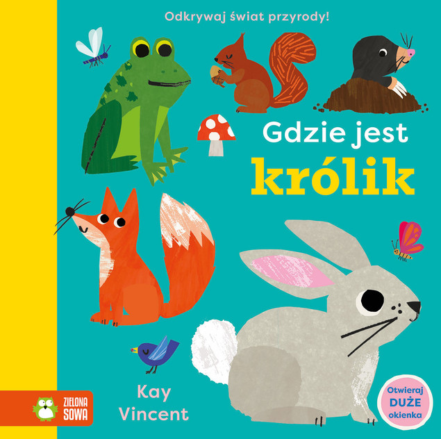 Gdzie jest królik Vincent Kay – Książeczka z Okienkami Zielona Sowa