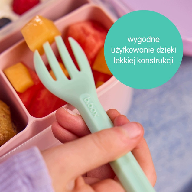 B.Box Sztućce dla Dzieci Zestaw z Etui – Plastikowe, Ergonomiczne