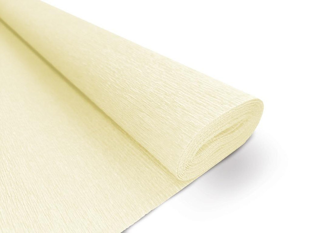 Bibuła Krepina Włoska INTERDRUK Ecru 200x50cm – Premium DIY