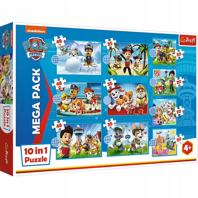 Puzzle Psi Patrol 10 Układanek 329 szt. NIEZAWODNA DRUŻYNA 10w1 Trefl