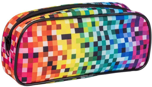 Piórnik saszetka 1 zamek Pixi rainbow HAPPY COLOR