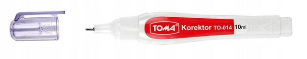 Korektor w długopisie Toma 10ml metalowa końcówka