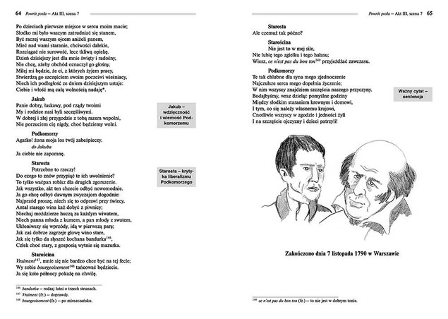 Powrót Posła Niemcewicz lektury z opracowaniem