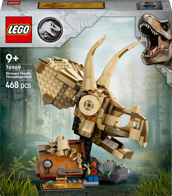 LEGO Jurassic World 76969 Skamieniałości Dinozaurów: Czaszka Triceratopsa – Zestaw Kolekcjonerski