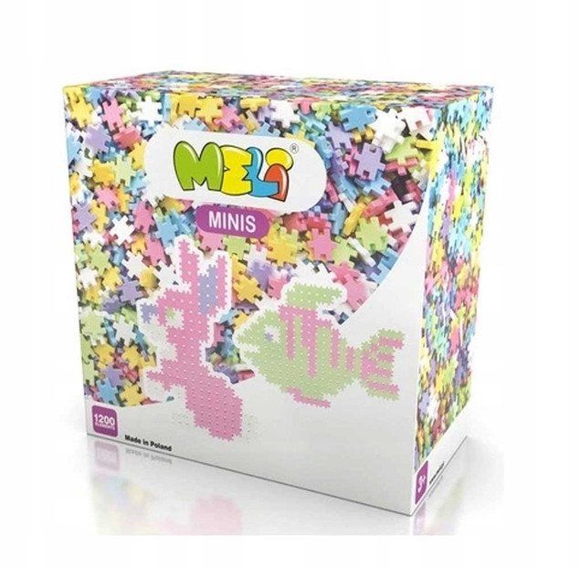 Klocki konstrukcyjne Pastel 1200 el. – Meli Minis