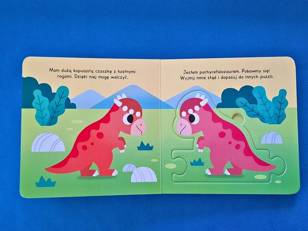 Moje pierwsze puzzle Dinozaury widok środka