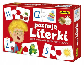 Puzzle Gra Poznaję Literki Edukacyjna Nauka Alfabetu 3+ Adamigo 5581