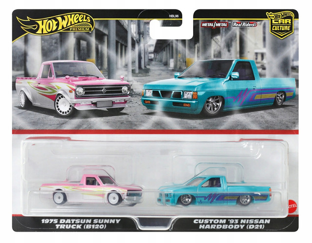 Hot Wheels Premium 2-Pack Datsun SUNNY TRUCK & Custom '93 NISSAN HARDBODY 1:64 HRR78