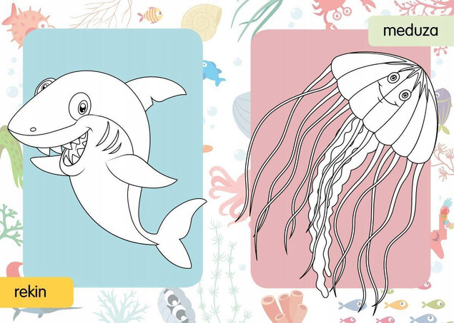 Kolorowanka z tatuażami. Zwierzęta morskie