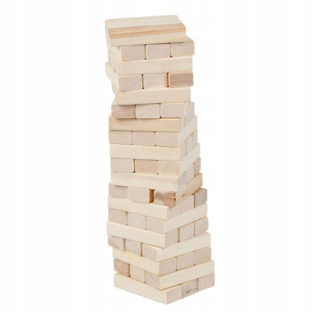 WIEŻA DREWNIANA Gra Zręcznościowa Klocki 3+ Mega Creative