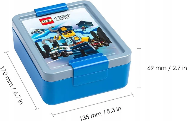 Bezpieczny dla Dzieci Lunch Box LEGO City - Materiały Bez BPA_3