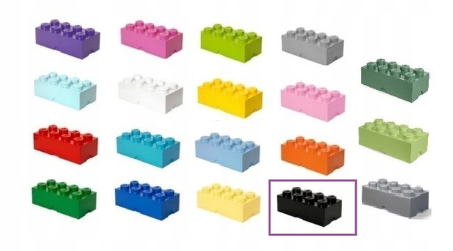 Pojemnik LEGO Storage Brick 8 Czarny (50x25x18cm) 40041733