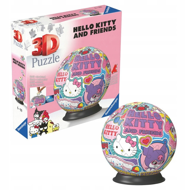 Puzzle 3D: Hello Kitty Kula 72el Ravensburger
