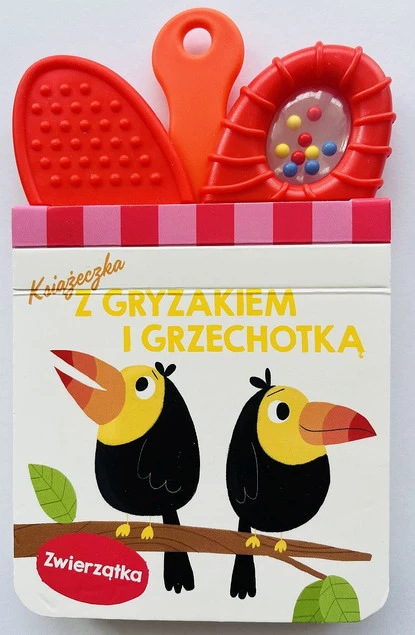 Książeczka z gryzakiem i grzechotką Zwierzątka