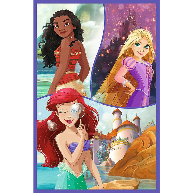 Puzzle Księżniczki Disney Trefl + 3 układanki po 80 el.