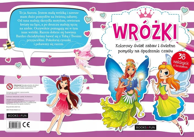 Wróżki – przykładowe strony kolorowanki