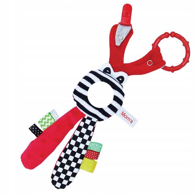 Sensoryczna zabawka Lusterko Cudak czerwony 0+