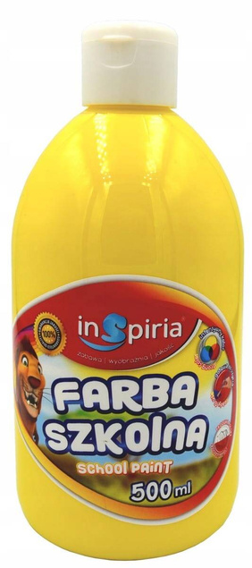 Farba Plakatowa Szkolna 500ml ŻÓŁTA Inspiria 8014