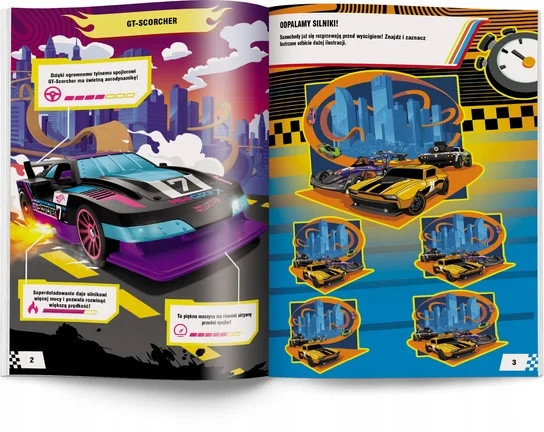 Mattel Hot Wheels Szybki jak błyskawica - Książka z naklejkami