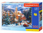 Puzzle 300 Układanka Święta ZIMA Sanki Śnieg Ludzie Dziecko 8+ Castorland