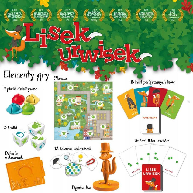 Lisek Urwisek - gra planszowa dla dzieci 5+