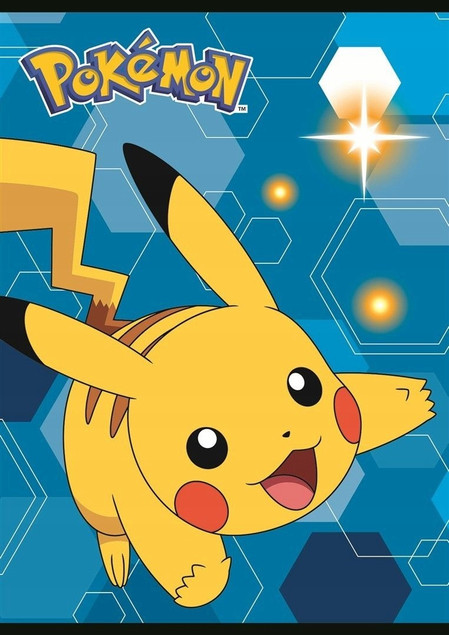 Zeszyt A5 16k Linia Podwójna Dwukolorowa Laminowany POKEMON St. Majewski