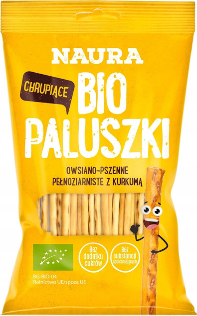 Paluszki OWSIANO ORKISZOWE z Kurkumą BIO 45g NAURA