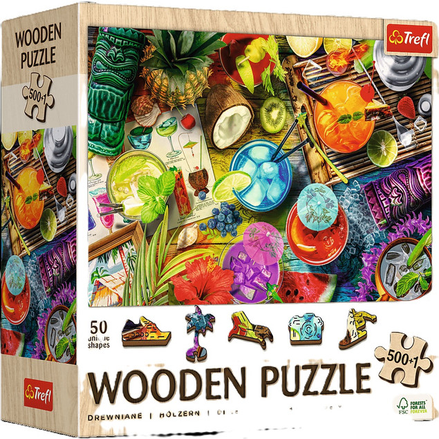 Trefl Puzzle drewniane 501 el. Kolorowe koktajle