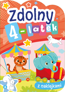 Zdolny 4-Latek Naklejki Książeczka z Zagadkami Ćwiczenia 4+ Skrzat
