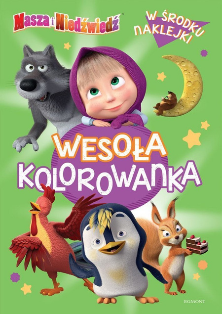 Egmont Wesoła kolorowanka 2 z naklejkami Masza i Niedźwiedź
